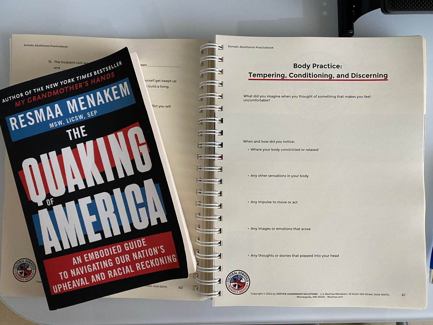 Quaking of America Book PLUS Practicebook COMBO - bundle of 2